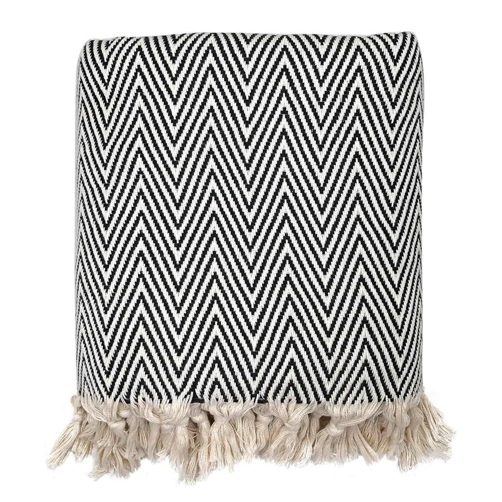 Fair Trade Chunky Chevron Turkish Throw 5