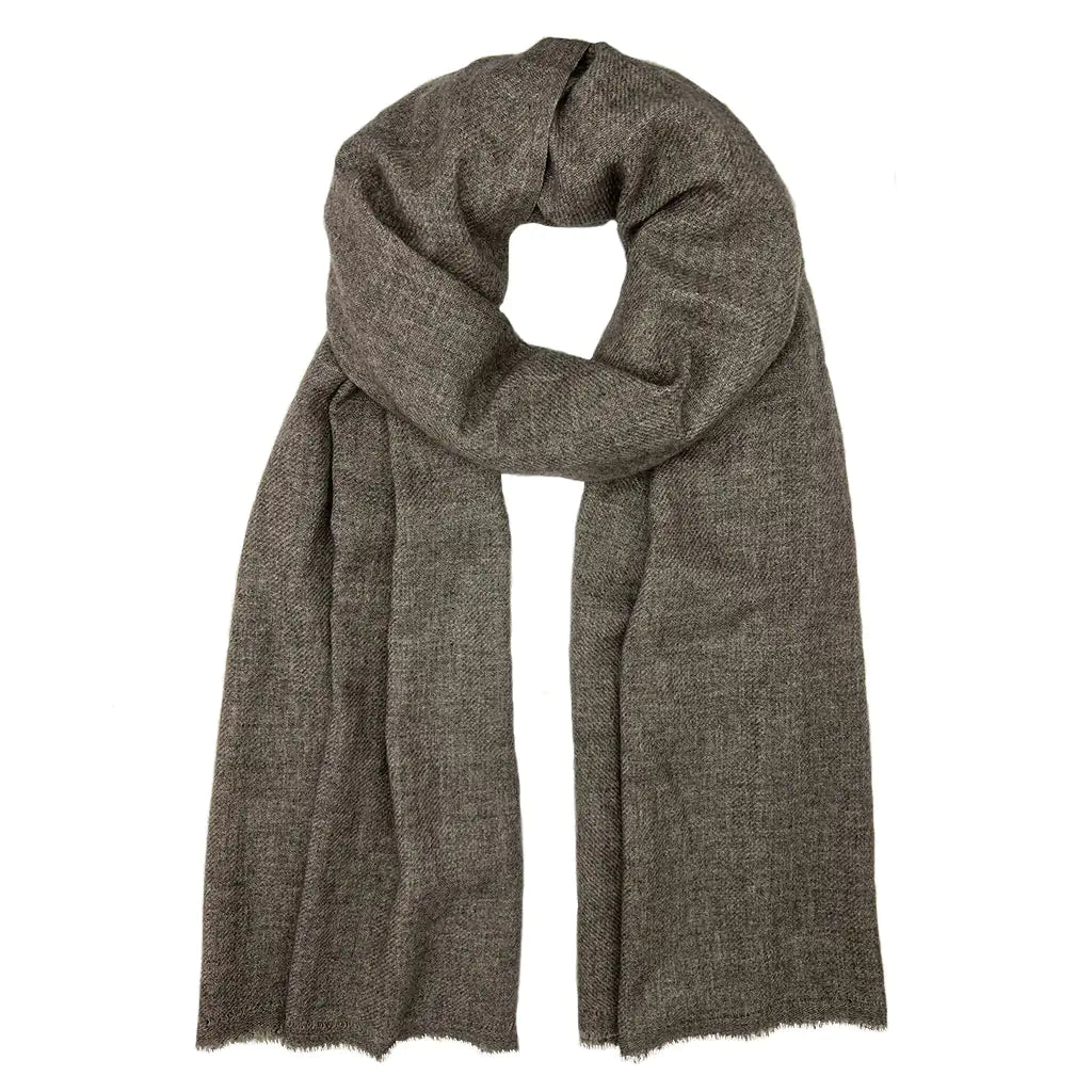 Fair Trade Espresso Handloom Cashmere Scarf 1