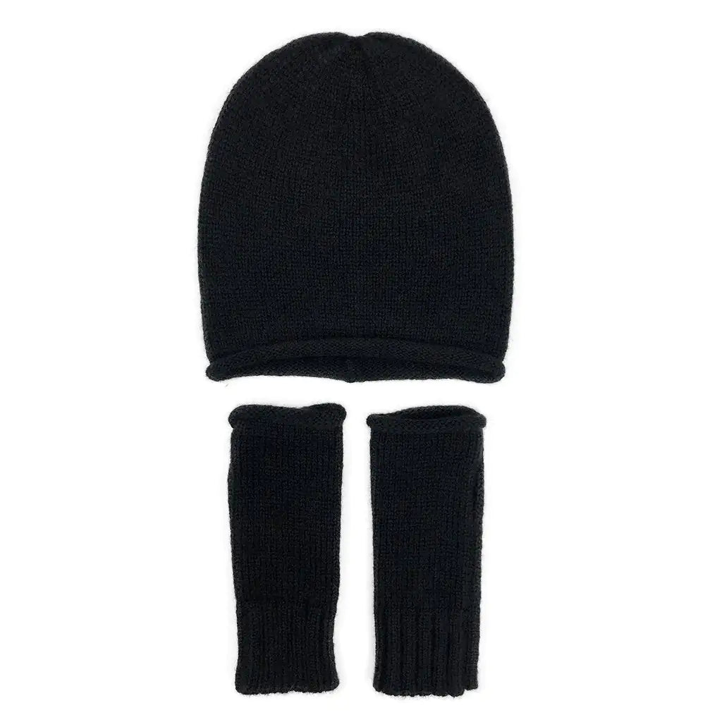 Fair Trade Black Essential Knit Alpaca Beanie 3