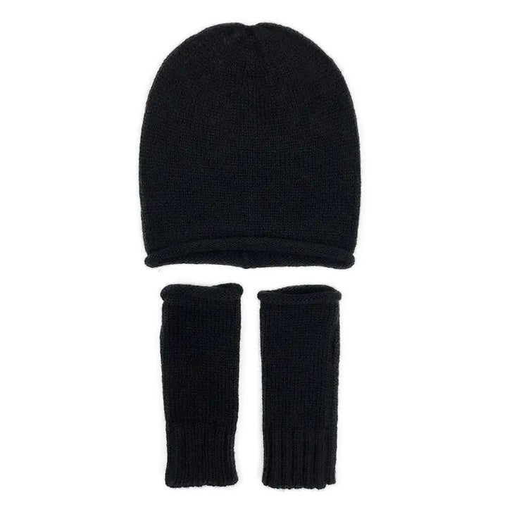 Fair Trade Black Essential Knit Alpaca Beanie 3