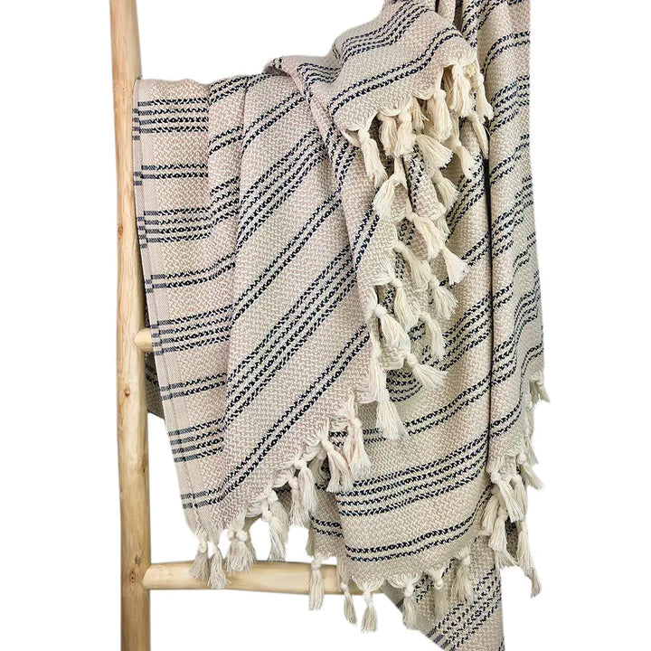 Fair Trade Eco-Friendly Woven Stripe Turkish Throw 4