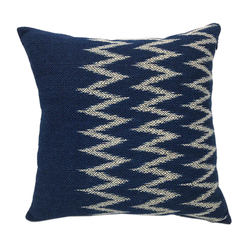 Fair Trade Eco-Friendly Indigo Chevron Pillow Cover 1