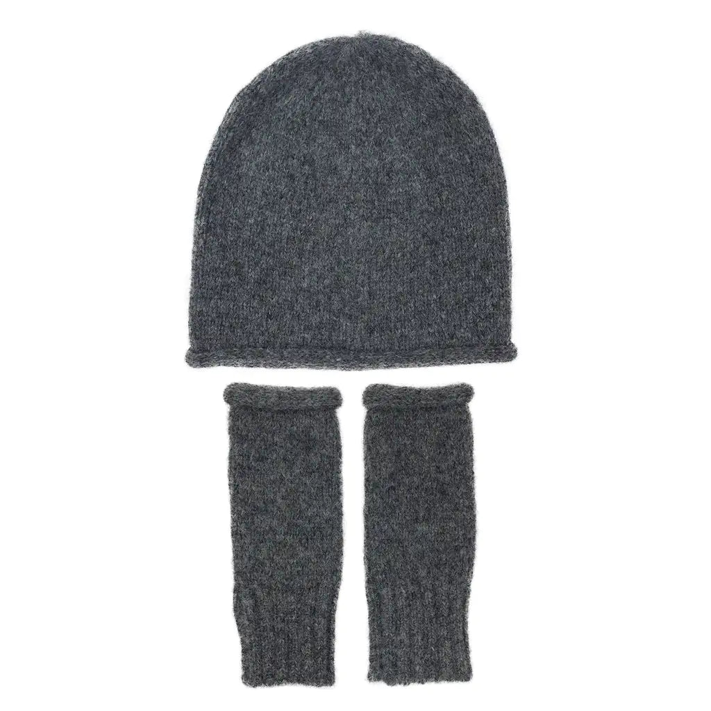 Fair Trade Charcoal Essential Knit Alpaca Beanie 2