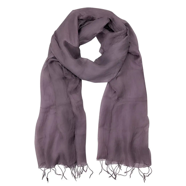 Fair Trade Eco-Friendly Women-Owned Plum Khmer Silk Scarf 1