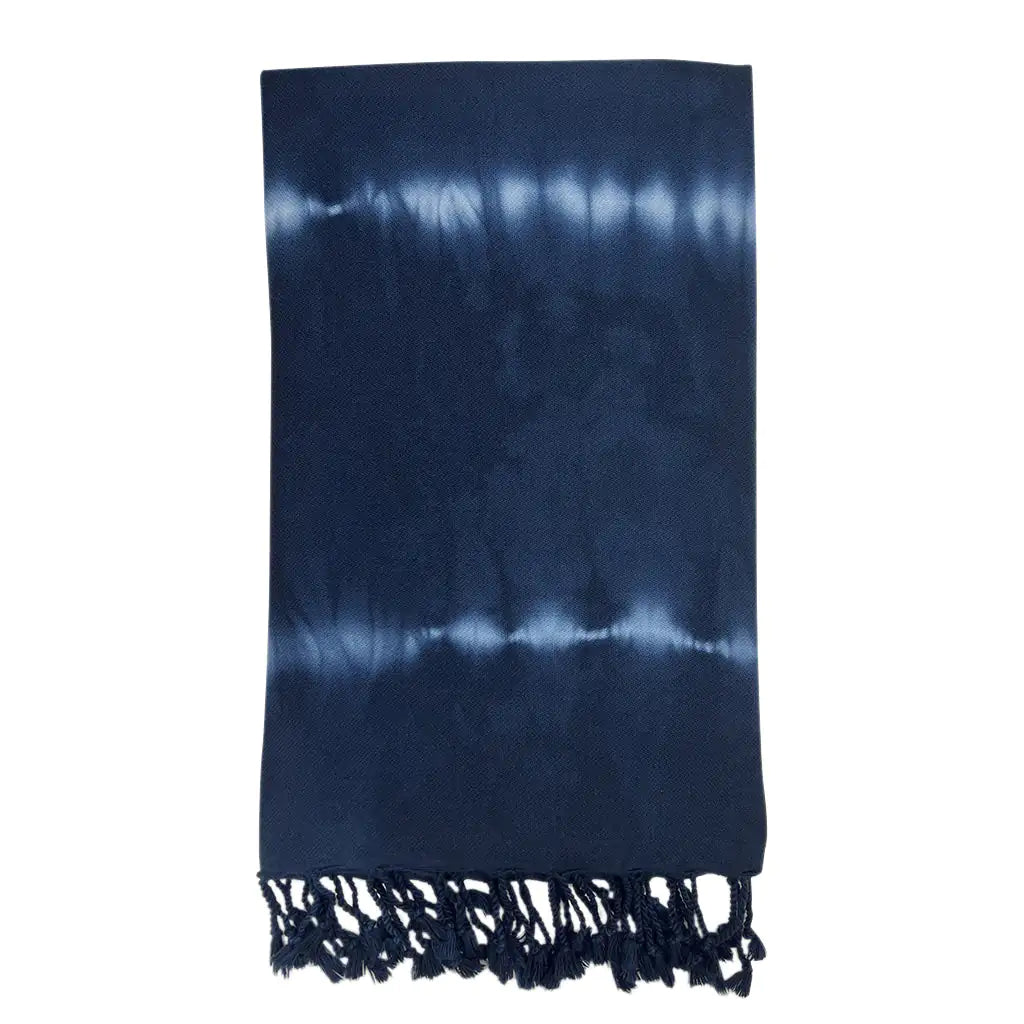 Fair Trade Navy Tie Dye Turkish Beach Towel 1