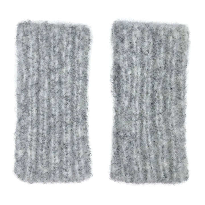 Fair Trade Gray Ribbed Alpaca Gloves 1