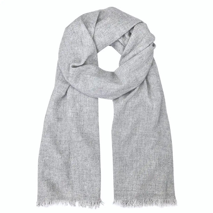 Fair Trade Eco-Friendly  Heathered Gray Handloom Cashmere Scarf 1