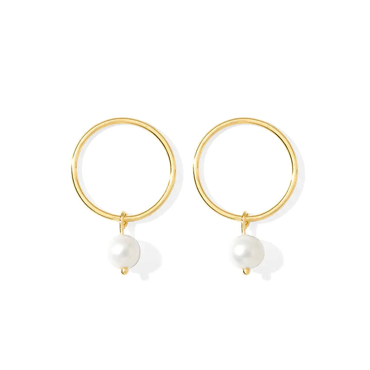 Fair Trade Circle Freshwater Pearl Earrings 1