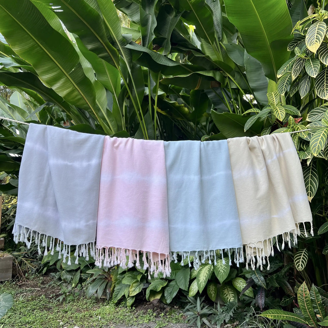 Fair Trade Blush Tie Dye Turkish Beach Towel 2