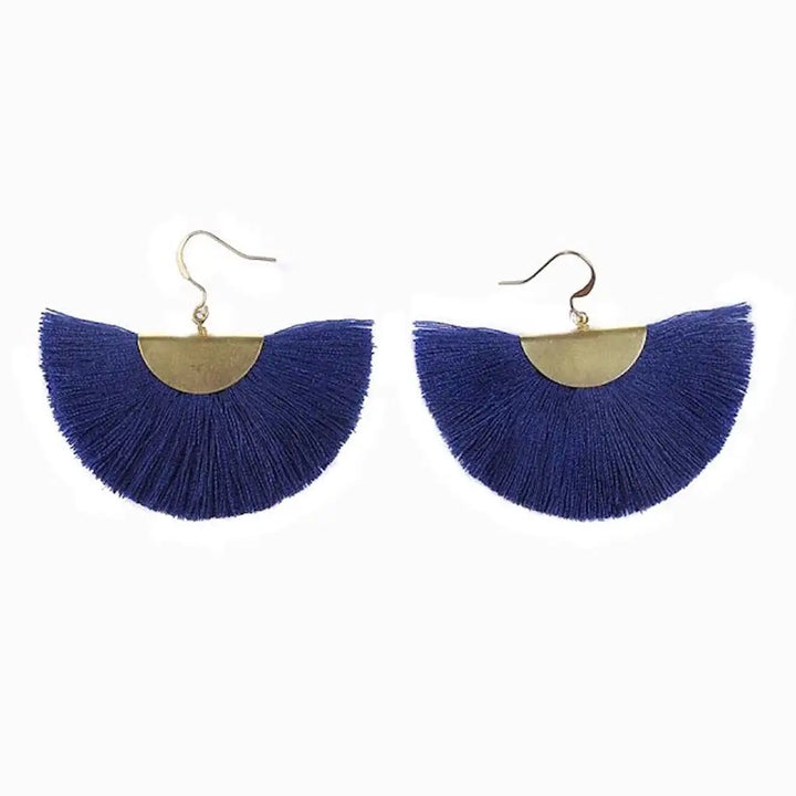 Fair Trade Half Moon Fan Earrings 4