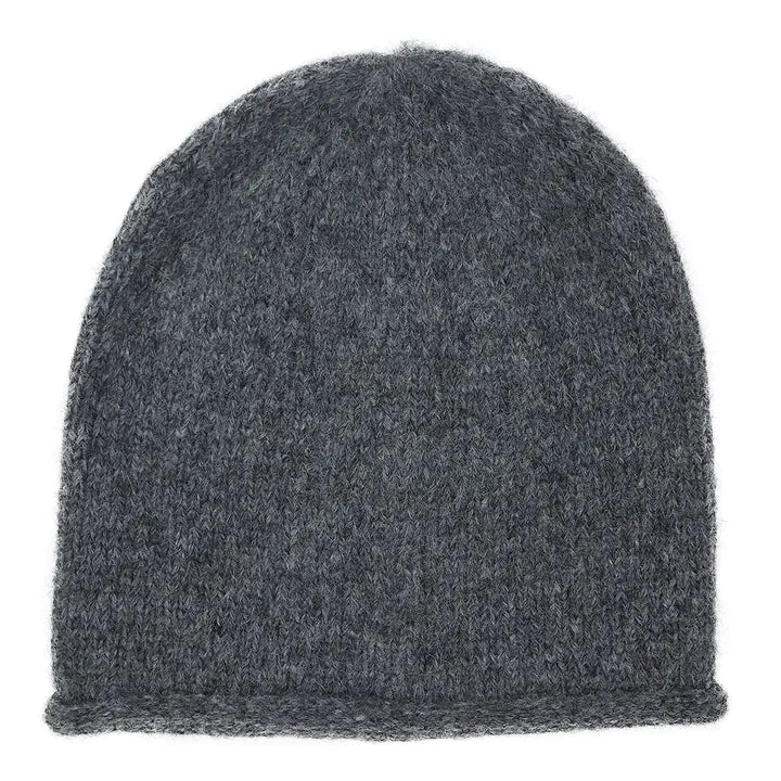 Fair Trade Charcoal Essential Knit Alpaca Beanie 3