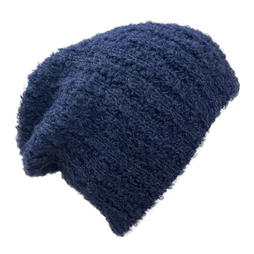 Fair Trade Navy Loop Knit Alpaca Beanie 1