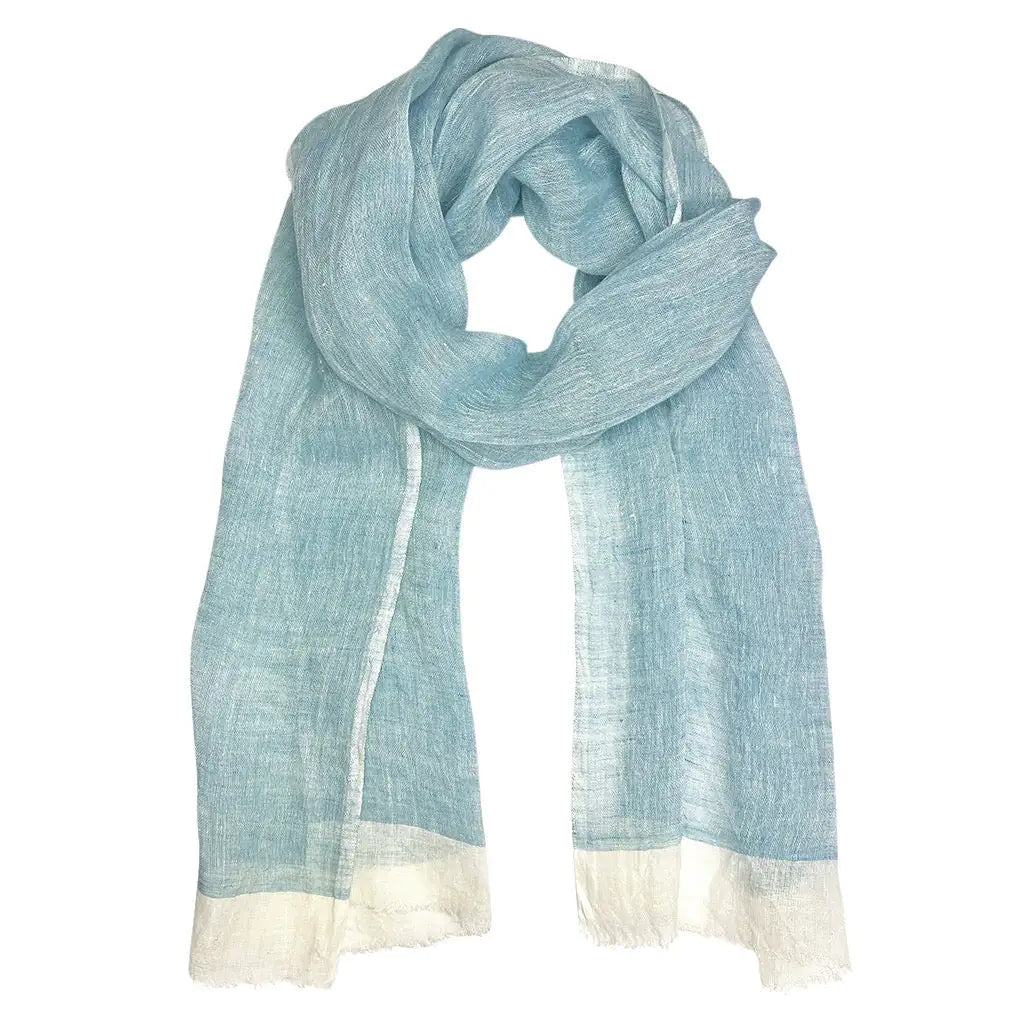 Fair Trade Eco-Friendly Gauze Linen Two Tone Scarf 6