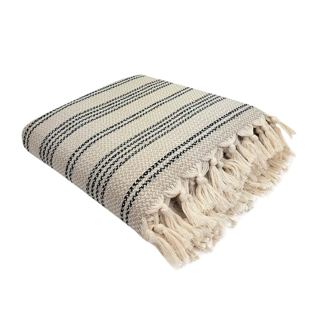 Fair Trade Eco-Friendly Woven Stripe Turkish Throw 2