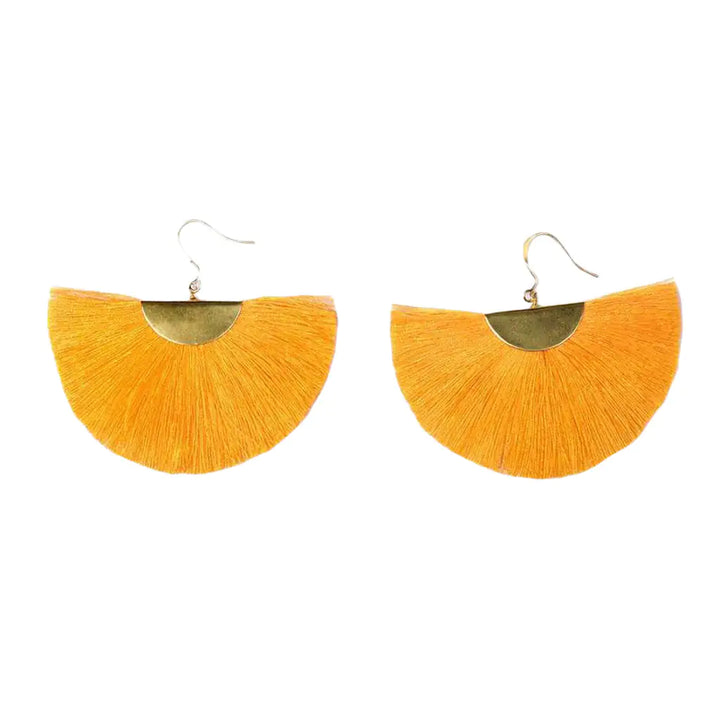 Fair Trade Half Moon Fan Earrings 9